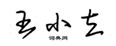 朱锡荣王小立草书个性签名怎么写