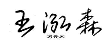 朱锡荣王泓森草书个性签名怎么写