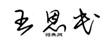 朱锡荣王恩民草书个性签名怎么写