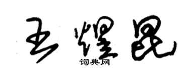 朱锡荣王煜昆草书个性签名怎么写