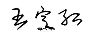 朱锡荣王定红草书个性签名怎么写