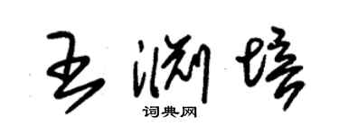 朱锡荣王渊培草书个性签名怎么写