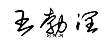 朱锡荣王勃润草书个性签名怎么写
