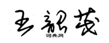 朱锡荣王韶茂草书个性签名怎么写
