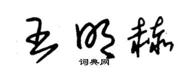 朱锡荣王明赫草书个性签名怎么写