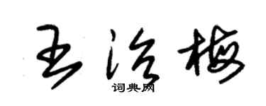 朱锡荣王治梅草书个性签名怎么写