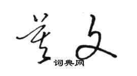 骆恒光莫文草书个性签名怎么写