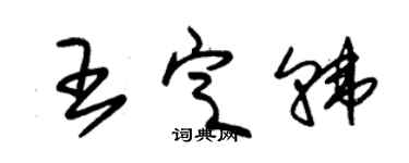 朱锡荣王定韩草书个性签名怎么写