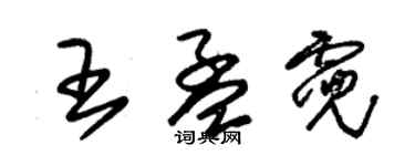 朱锡荣王孟霓草书个性签名怎么写