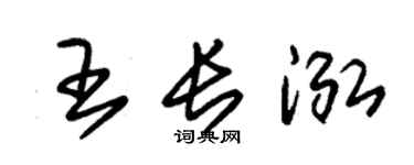 朱锡荣王长泓草书个性签名怎么写