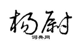 曾庆福杨尉草书个性签名怎么写