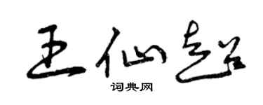 曾庆福王仙超草书个性签名怎么写