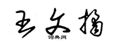 朱锡荣王文桔草书个性签名怎么写