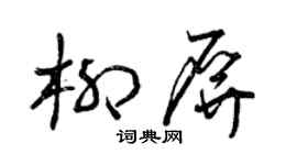 曾庆福柳屏草书个性签名怎么写