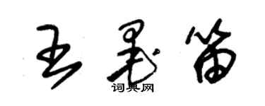 朱锡荣王墨笛草书个性签名怎么写