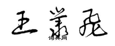 曾庆福王丛飞草书个性签名怎么写