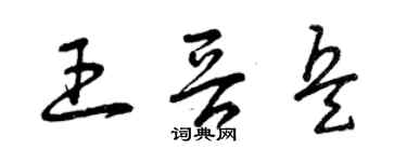 曾庆福王晋兵草书个性签名怎么写