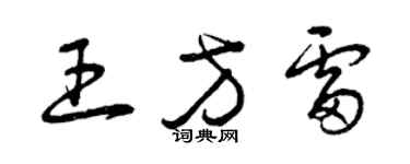 曾庆福王方雷草书个性签名怎么写