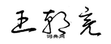 曾庆福王朝亮草书个性签名怎么写