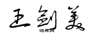曾庆福王剑美草书个性签名怎么写