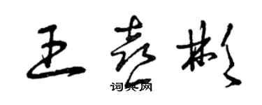 曾庆福王喜彬草书个性签名怎么写