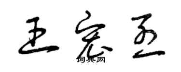 曾庆福王宏烈草书个性签名怎么写