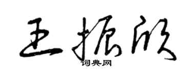 曾庆福王振欣草书个性签名怎么写