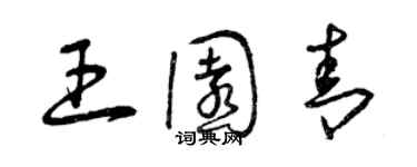 曾庆福王园青草书个性签名怎么写