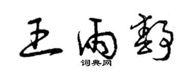 曾庆福王雨静草书个性签名怎么写
