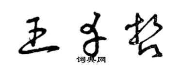 曾庆福王幸哲草书个性签名怎么写