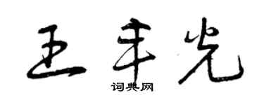 曾庆福王丰光草书个性签名怎么写