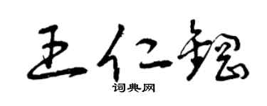 曾庆福王仁钢草书个性签名怎么写