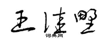 曾庆福王佳野草书个性签名怎么写