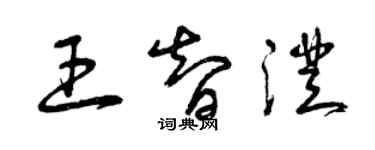 曾庆福王智澄草书个性签名怎么写