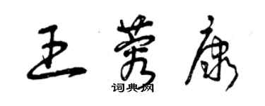 曾庆福王蓉康草书个性签名怎么写
