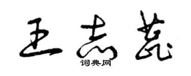 曾庆福王志蕊草书个性签名怎么写