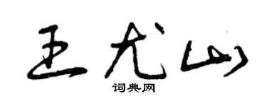 曾庆福王尤山草书个性签名怎么写