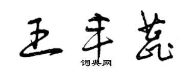 曾庆福王丰蕊草书个性签名怎么写