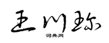 曾庆福王川珍草书个性签名怎么写