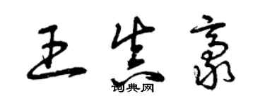 曾庆福王真豪草书个性签名怎么写