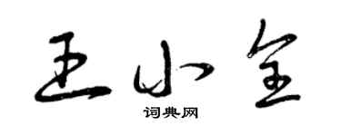 曾庆福王小全草书个性签名怎么写