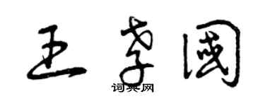 曾庆福王孝国草书个性签名怎么写