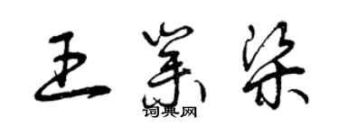 曾庆福王业梁草书个性签名怎么写