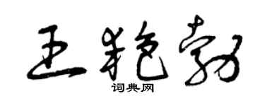 曾庆福王艳勃草书个性签名怎么写