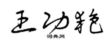 曾庆福王功艳草书个性签名怎么写