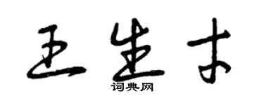 曾庆福王生才草书个性签名怎么写