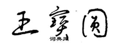 曾庆福王宝圆草书个性签名怎么写