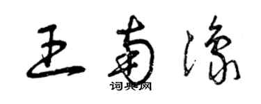 曾庆福王南豫草书个性签名怎么写