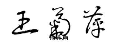 曾庆福王菊萍草书个性签名怎么写