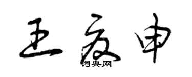 曾庆福王夏申草书个性签名怎么写